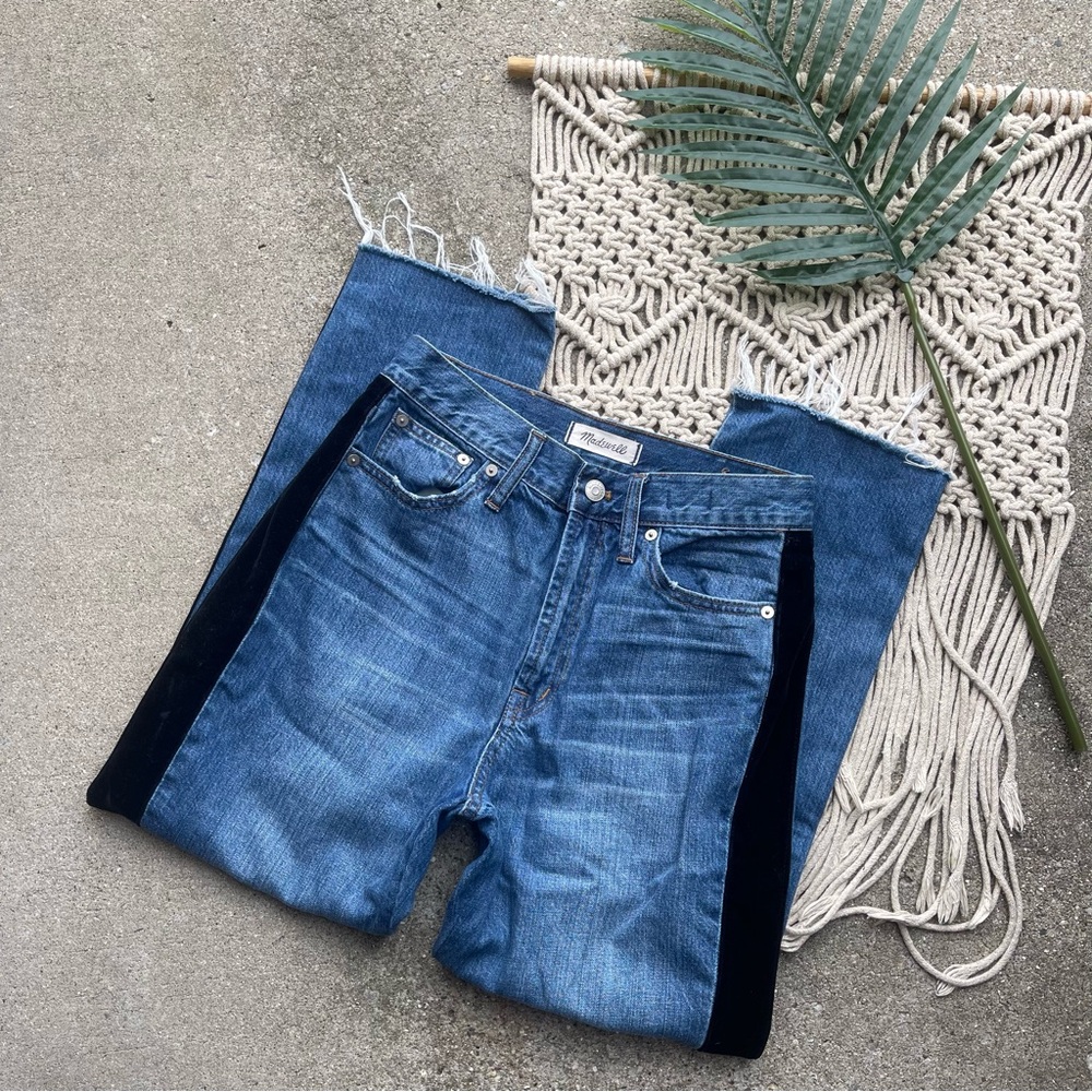 Madewell High Rise Cropped Frayed Hem Jeans Size 27 - The Perfect Vintage Jean